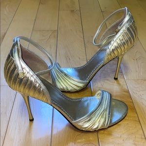 Gold Guess heels